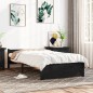 vidaXL Estructura de cama individual madera maciza negra 75x190 cm vidaXL Estructura de cama individual madera maciza negra 75x190 cm