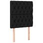 vidaXL Cabecero con luces LED tela negro 80x7x118/128 cm vidaXL Cabecero con luces LED tela negro 80x7x118/128 cm