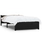 vidaXL Estructura de cama individual madera maciza negra 75x190 cm vidaXL Estructura de cama individual madera maciza negra 75x190 cm