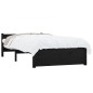vidaXL Estructura de cama individual madera maciza negra 75x190 cm vidaXL Estructura de cama individual madera maciza negra 75x190 cm