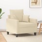 vidaXL Sillón de tela color crema 60 cm vidaXL Sillón de tela color crema 60 cm