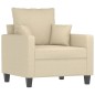vidaXL Sillón de tela color crema 60 cm vidaXL Sillón de tela color crema 60 cm