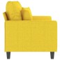 vidaXL Sofá de 2 plazas de tela amarillo claro 120 cm vidaXL Sofá de 2 plazas de tela amarillo claro 120 cm