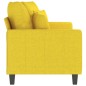 vidaXL Sofá de 2 plazas de tela amarillo claro 140 cm vidaXL Sofá de 2 plazas de tela amarillo claro 140 cm