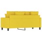 vidaXL Sofá de 2 plazas de tela amarillo claro 140 cm vidaXL Sofá de 2 plazas de tela amarillo claro 140 cm