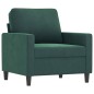 vidaXL Sillón de terciopelo verde oscuro 60 cm