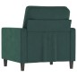 vidaXL Sillón de terciopelo verde oscuro 60 cm