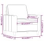 vidaXL Sillón de terciopelo verde oscuro 60 cm