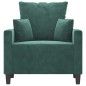 vidaXL Sillón de terciopelo verde oscuro 60 cm vidaXL Sillón de terciopelo verde oscuro 60 cm