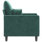 vidaXL Sillón de terciopelo verde oscuro 60 cm vidaXL Sillón de terciopelo verde oscuro 60 cm