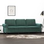 vidaXL Sofá de 3 plazas terciopelo verde oscuro 180 cm vidaXL Sofá de 3 plazas terciopelo verde oscuro 180 cm