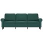 vidaXL Sofá de 3 plazas terciopelo verde oscuro 180 cm vidaXL Sofá de 3 plazas terciopelo verde oscuro 180 cm