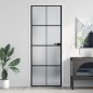 vidaXL Puerta interior delgada negra vidrio y aluminio 76x201,5 cm vidaXL Puerta interior delgada negra vidrio y aluminio 76x201,5 cm