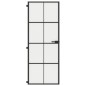 vidaXL Puerta interior delgada negra vidrio y aluminio 76x201,5 cm vidaXL Puerta interior delgada negra vidrio y aluminio 76x201,5 cm