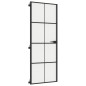 vidaXL Puerta interior delgada negra vidrio y aluminio 76x201,5 cm vidaXL Puerta interior delgada negra vidrio y aluminio 76x201,5 cm