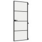 vidaXL Puerta interior delgada negra vidrio y aluminio 83x201,5 cm