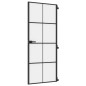 vidaXL Puerta interior delgada negra vidrio y aluminio 83x201,5 cm vidaXL Puerta interior delgada negra vidrio y aluminio 83x201,5 cm