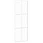 vidaXL Puerta corredera vidrio templado y aluminio blanca 76x205 cm