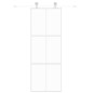 vidaXL Puerta corredera vidrio templado y aluminio blanca 76x205 cm