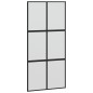vidaXL Puerta corredera vidrio templado y aluminio negra 102,5x205 cm vidaXL Puerta corredera vidrio templado y aluminio negra 102,5x205 cm