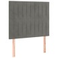 vidaXL Cabecero con luces LED terciopelo gris claro 80x5x118/128 cm vidaXL Cabecero con luces LED terciopelo gris claro 80x5x118/128 cm