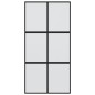 vidaXL Puerta corredera vidrio templado y aluminio negra 102,5x205 cm vidaXL Puerta corredera vidrio templado y aluminio negra 102,5x205 cm