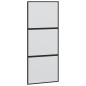 vidaXL Puerta corredera vidrio templado y aluminio negra 90x205 cm vidaXL Puerta corredera vidrio templado y aluminio negra 90x205 cm