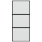 vidaXL Puerta corredera vidrio templado y aluminio negra 90x205 cm vidaXL Puerta corredera vidrio templado y aluminio negra 90x205 cm