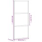 vidaXL Puerta corredera vidrio templado y aluminio negra 90x205 cm vidaXL Puerta corredera vidrio templado y aluminio negra 90x205 cm