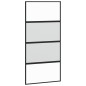 vidaXL Puerta corredera vidrio templado y aluminio negra 102,5x205 cm vidaXL Puerta corredera vidrio templado y aluminio negra 102,5x205 cm