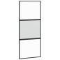 vidaXL Puerta corredera vidrio templado y aluminio negra 90x205 cm vidaXL Puerta corredera vidrio templado y aluminio negra 90x205 cm