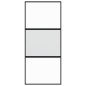 vidaXL Puerta corredera vidrio templado y aluminio negra 90x205 cm vidaXL Puerta corredera vidrio templado y aluminio negra 90x205 cm