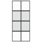 vidaXL Puerta corredera vidrio templado y aluminio negra 90x205 cm vidaXL Puerta corredera vidrio templado y aluminio negra 90x205 cm