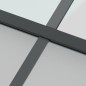 vidaXL Puerta corredera vidrio templado y aluminio negra 90x205 cm vidaXL Puerta corredera vidrio templado y aluminio negra 90x205 cm