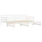 vidaXL Sofá cama nido madera maciza de pino blanco 80x200 cm vidaXL Sofá cama nido madera maciza de pino blanco 80x200 cm