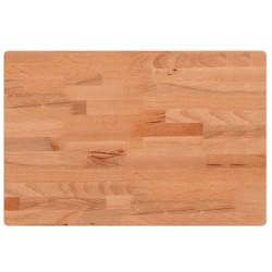 vidaXL Encimera de baño madera maciza de haya 60x40x4 cm