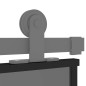 vidaXL Puerta corredera vidrio templado y aluminio negra 90x205 cm vidaXL Puerta corredera vidrio templado y aluminio negra 90x205 cm