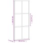 vidaXL Puerta corredera vidrio templado y aluminio negra 90x205 cm vidaXL Puerta corredera vidrio templado y aluminio negra 90x205 cm