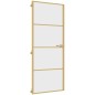 vidaXL Puerta de interior dorada vidrio templado y aluminio 83x201,5cm vidaXL Puerta de interior dorada vidrio templado y aluminio 83x201,5cm