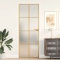 vidaXL Puerta de interior dorada vidrio templado y aluminio 76x201,5cm vidaXL Puerta de interior dorada vidrio templado y aluminio 76x201,5cm