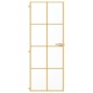vidaXL Puerta de interior dorada vidrio templado y aluminio 76x201,5cm vidaXL Puerta de interior dorada vidrio templado y aluminio 76x201,5cm