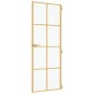 vidaXL Puerta de interior dorada vidrio templado y aluminio 76x201,5cm vidaXL Puerta de interior dorada vidrio templado y aluminio 76x201,5cm