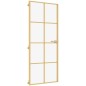 vidaXL Puerta de interior dorada vidrio templado y aluminio 93x201,5cm vidaXL Puerta de interior dorada vidrio templado y aluminio 93x201,5cm