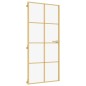 vidaXL Puerta de interior dorada vidrio templado y aluminio 93x201,5cm vidaXL Puerta de interior dorada vidrio templado y aluminio 93x201,5cm
