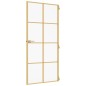 vidaXL Puerta de interior dorada vidrio templado y aluminio 93x201,5cm vidaXL Puerta de interior dorada vidrio templado y aluminio 93x201,5cm