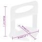 vidaXL Calzos para nivelación de azulejos 1000 unidades 2 mm vidaXL Calzos para nivelación de azulejos 1000 unidades 2 mm