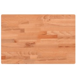 vidaXL Encimera de baño madera maciza de haya 80x40x4 cm