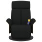 vidaXL Sillón reclinable de masaje con reposapiés tela negra vidaXL Sillón reclinable de masaje con reposapiés tela negra