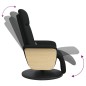 vidaXL Sillón reclinable de masaje con reposapiés tela negra vidaXL Sillón reclinable de masaje con reposapiés tela negra