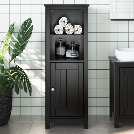vidaXL Mueble de baño BERG madera maciza de pino negro 40x34x110 cm